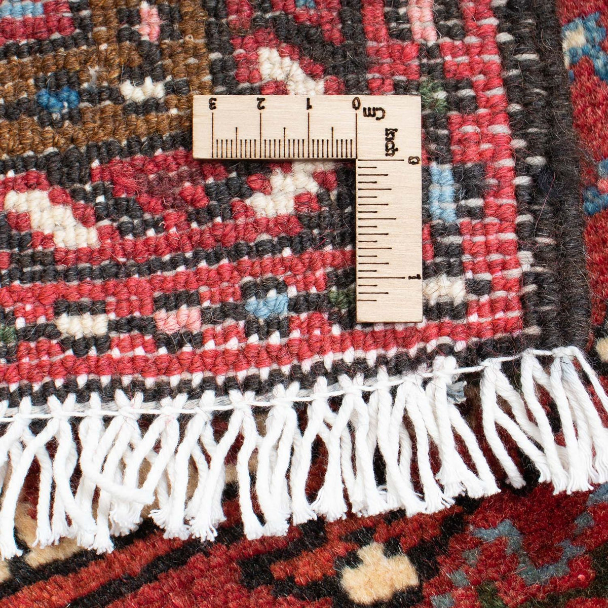 Persisk tæppe - Nomadisk - 106 x 64 cm - mørkerød