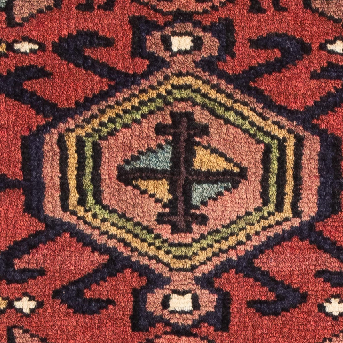 Persisk tæppe - Nomadisk - 105 x 65 cm - mørkerød