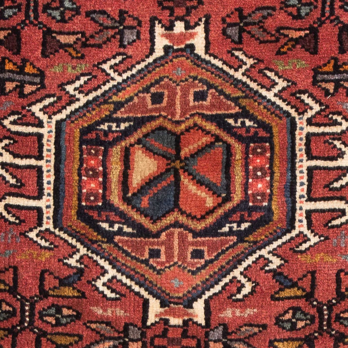 Persisk tæppe - Nomadisk - 110 x 77 cm - mørkerød