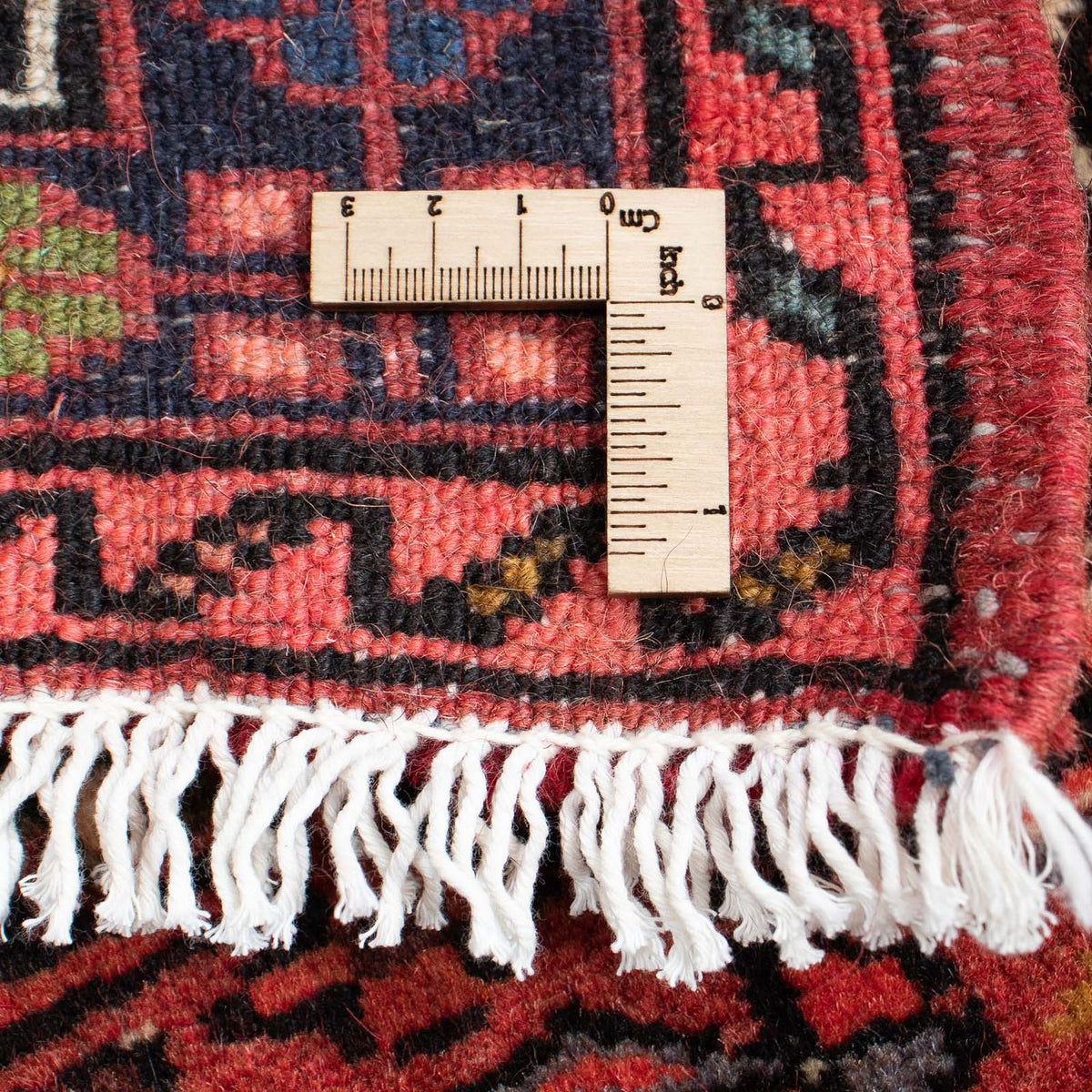 Persisk tæppe - Nomadisk - 110 x 77 cm - mørkerød
