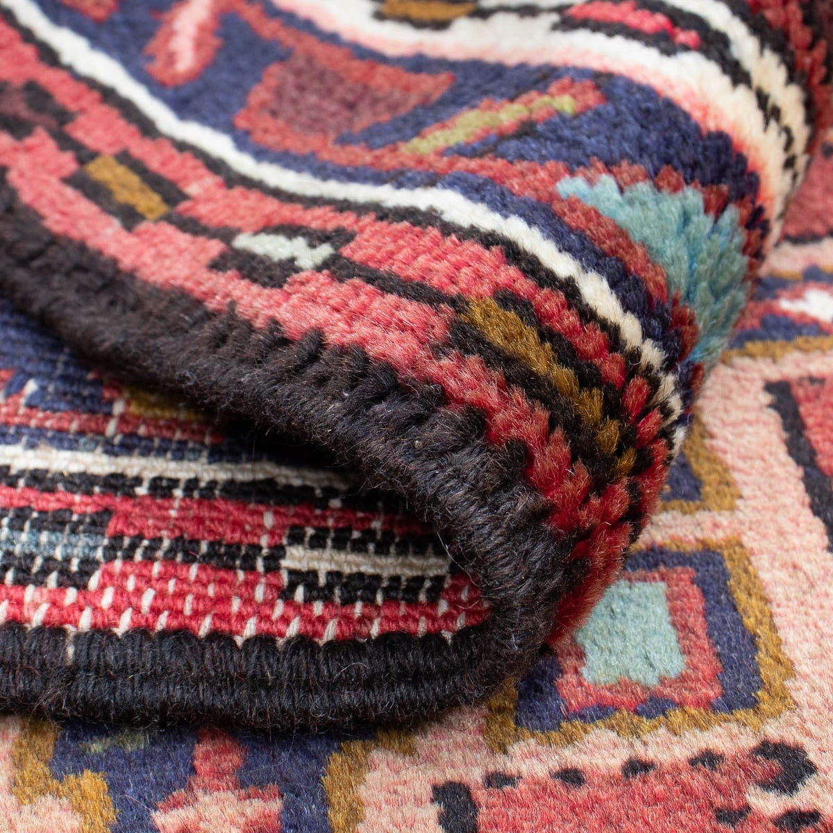 Persisk tæppe - Nomadisk - 100 x 73 cm - mørkerød