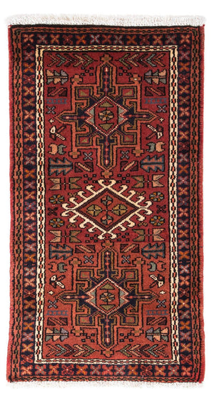 Persisk tæppe - Nomadisk - 116 x 60 cm - mørkerød