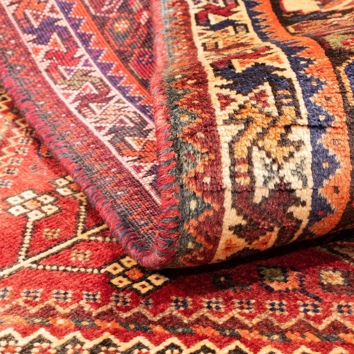 Persisk tæppe - Nomadisk - 153 x 106 cm - mørkerød