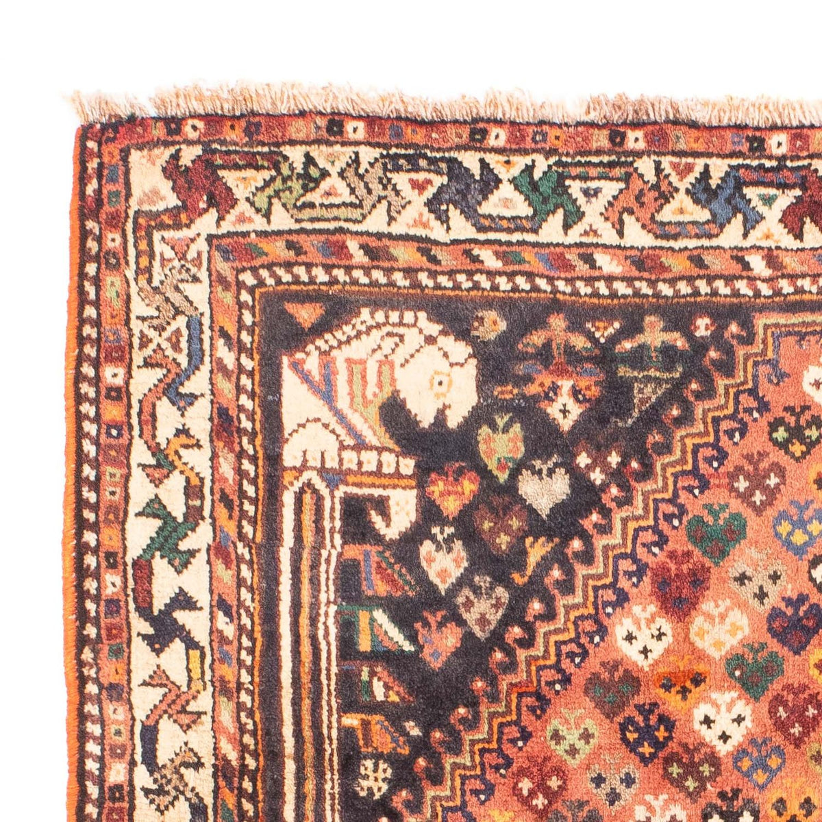 Persisk tæppe - Nomadisk - 160 x 112 cm - lysrød