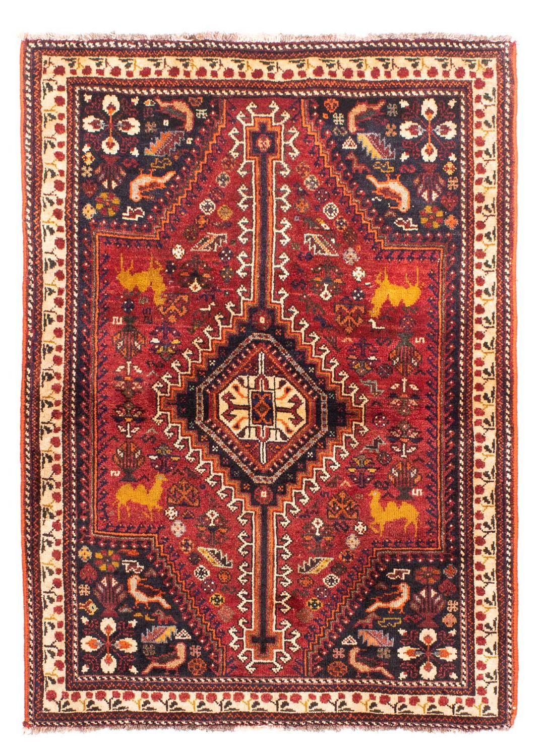 Persisk tæppe - Nomadisk - 165 x 113 cm - mørkerød