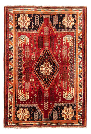 Persisk tæppe - Nomadisk - 240 x 167 cm - mørkerød