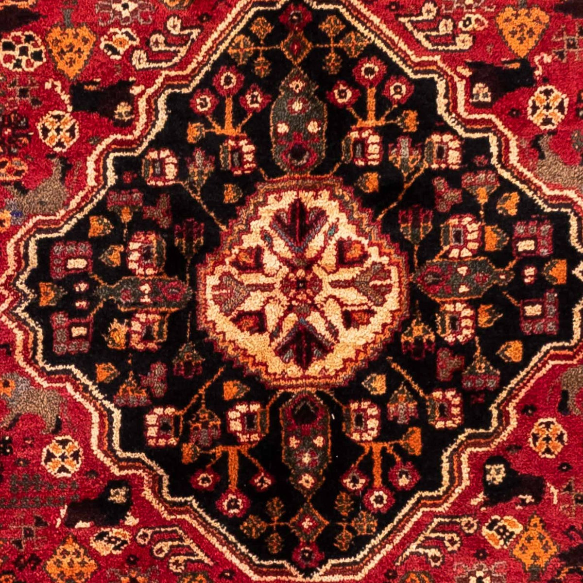 Persisk tæppe - Nomadisk - 237 x 175 cm - mørkerød