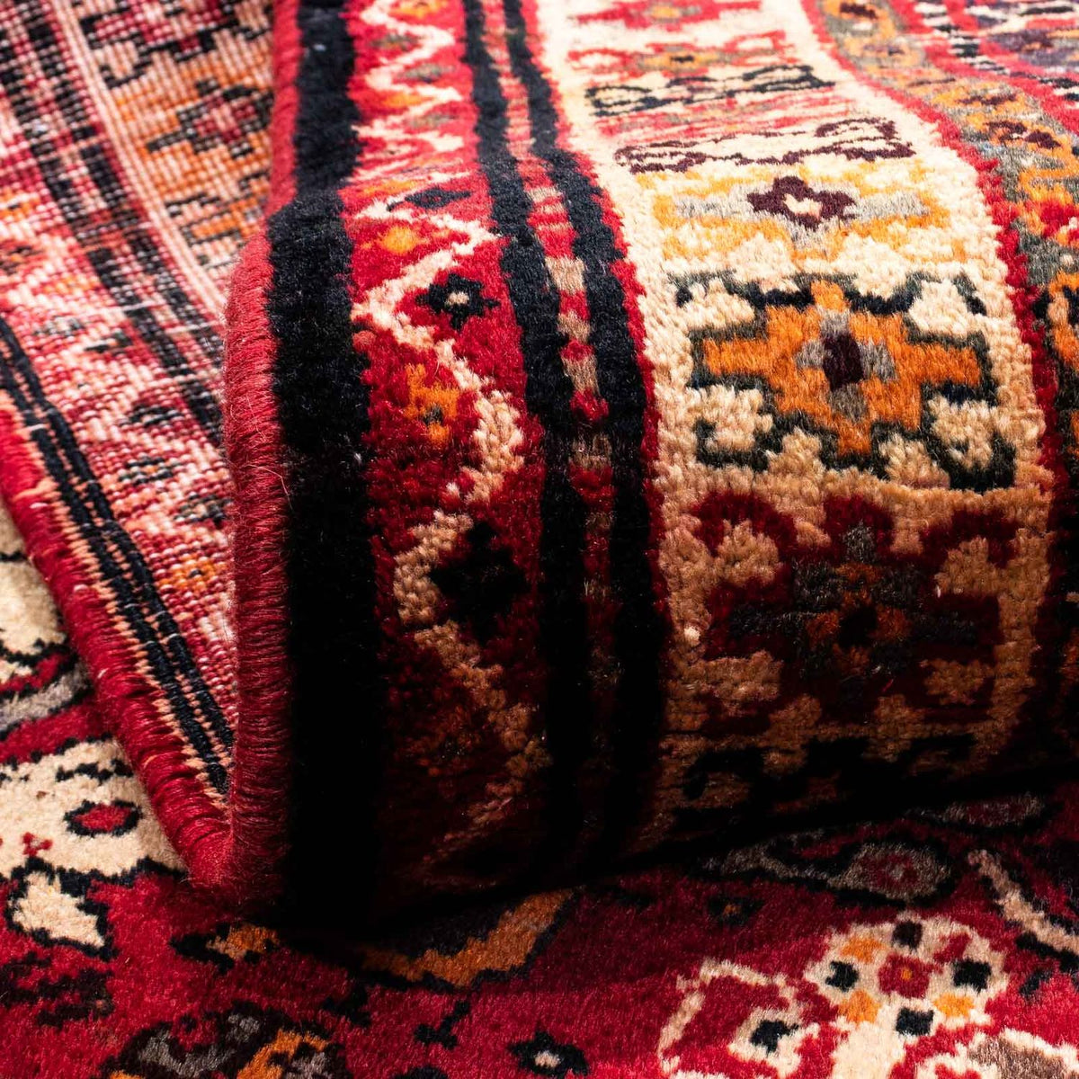 Persisk tæppe - Nomadisk - 237 x 175 cm - mørkerød
