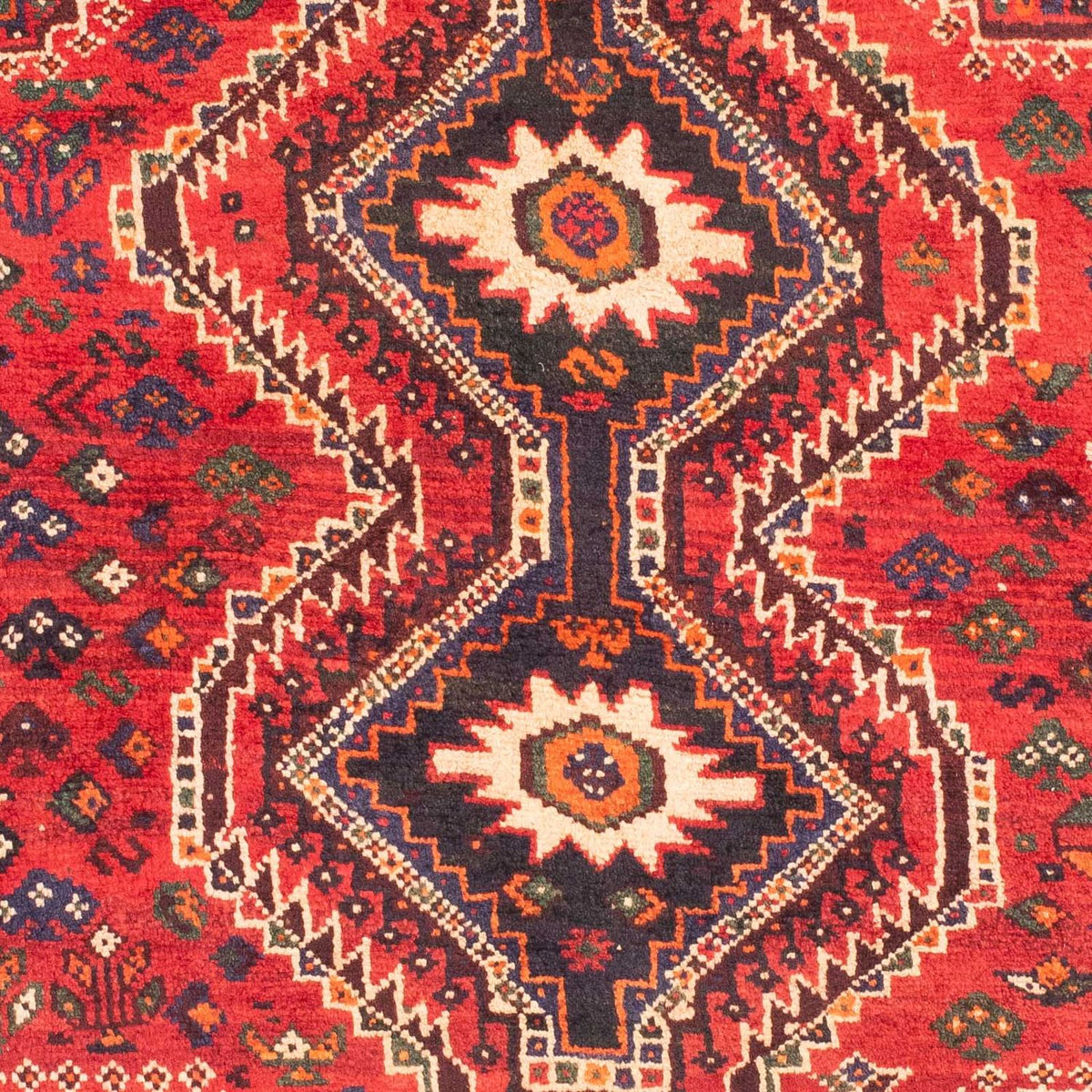Persisk tæppe - Nomadisk - 150 x 118 cm - mørkerød