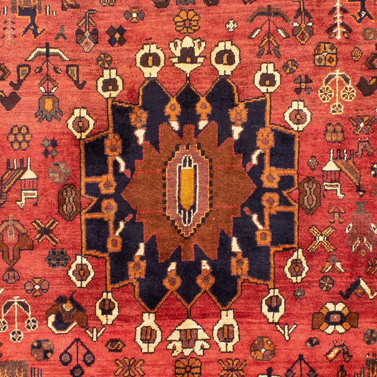 Persisk tæppe - Nomadisk - 305 x 220 cm - lysrød