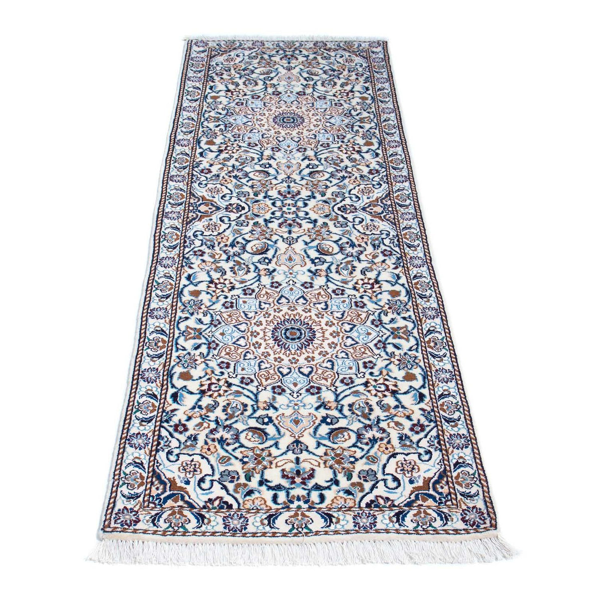 Løber Persisk tæppe - Nain - Royal - 196 x 59 cm - beige