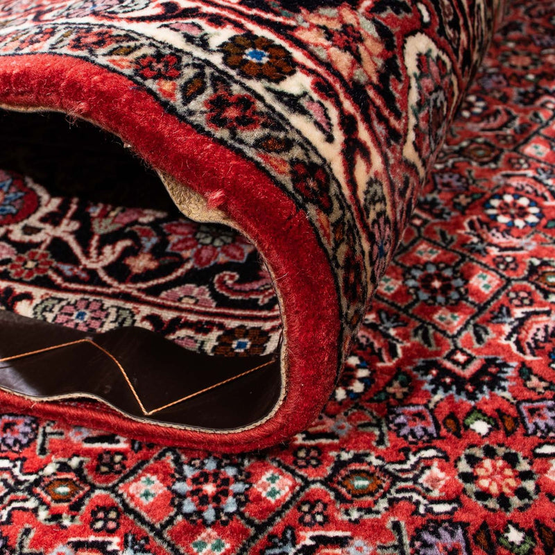 Persisk tæppe - Bijar - 229 x 172 cm - mørkerød