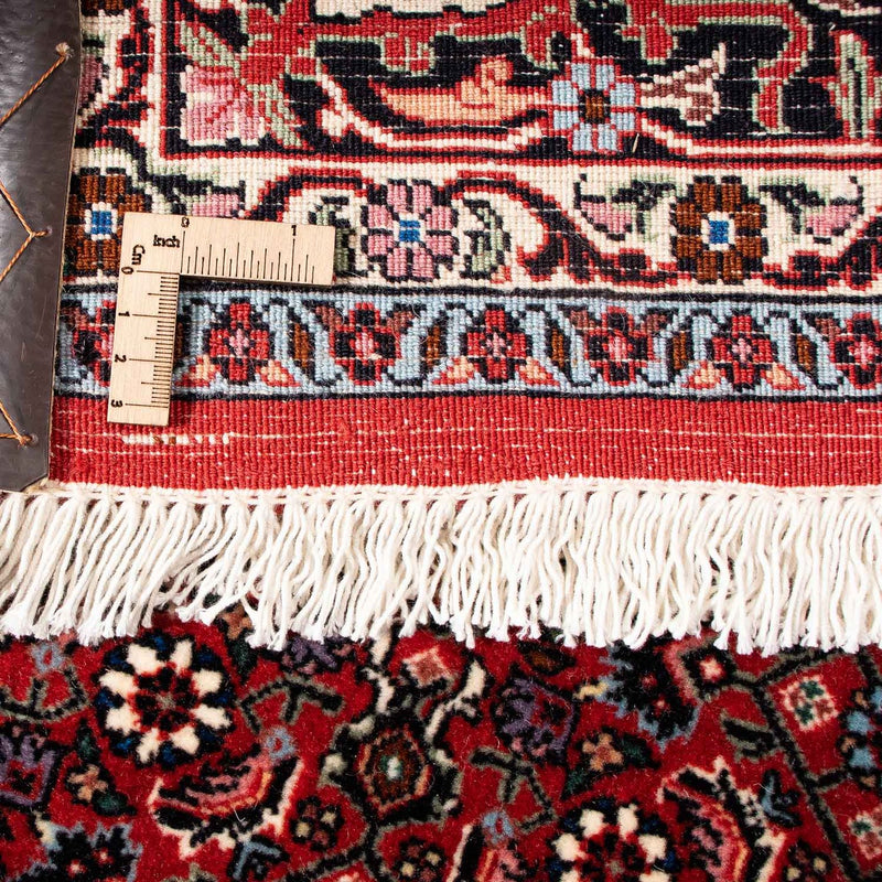 Persisk tæppe - Bijar - 229 x 172 cm - mørkerød