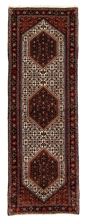 Løber Persisk tæppe - Bijar - 235 x 74 cm - mørkerød