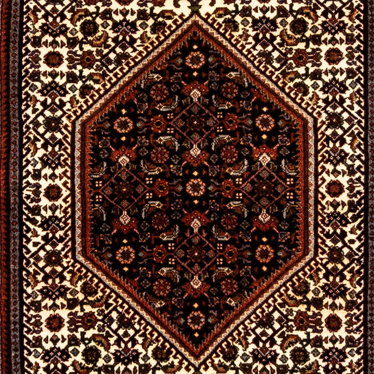 Løber Persisk tæppe - Bijar - 235 x 74 cm - mørkerød