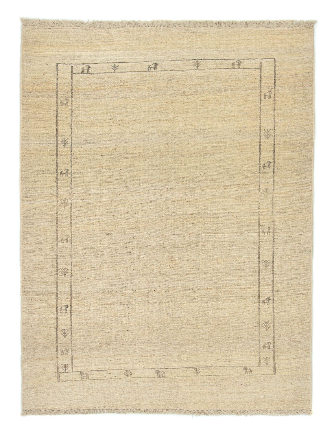 Gabbeh-tæppe - Persisk - 197 x 147 cm - beige