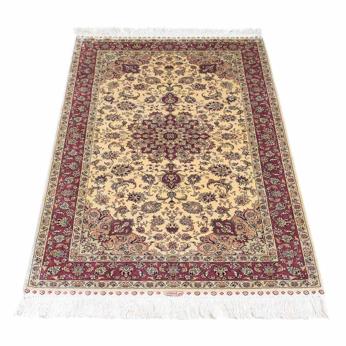 Orientalsk tæppe - Hereke - 122 x 69 cm - mørkerød