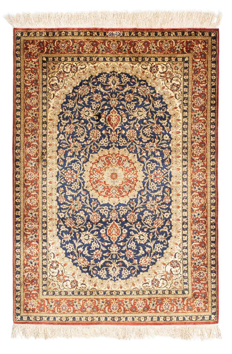 Persisk tæppe - Ghom - 116 x 78 cm - lys brun