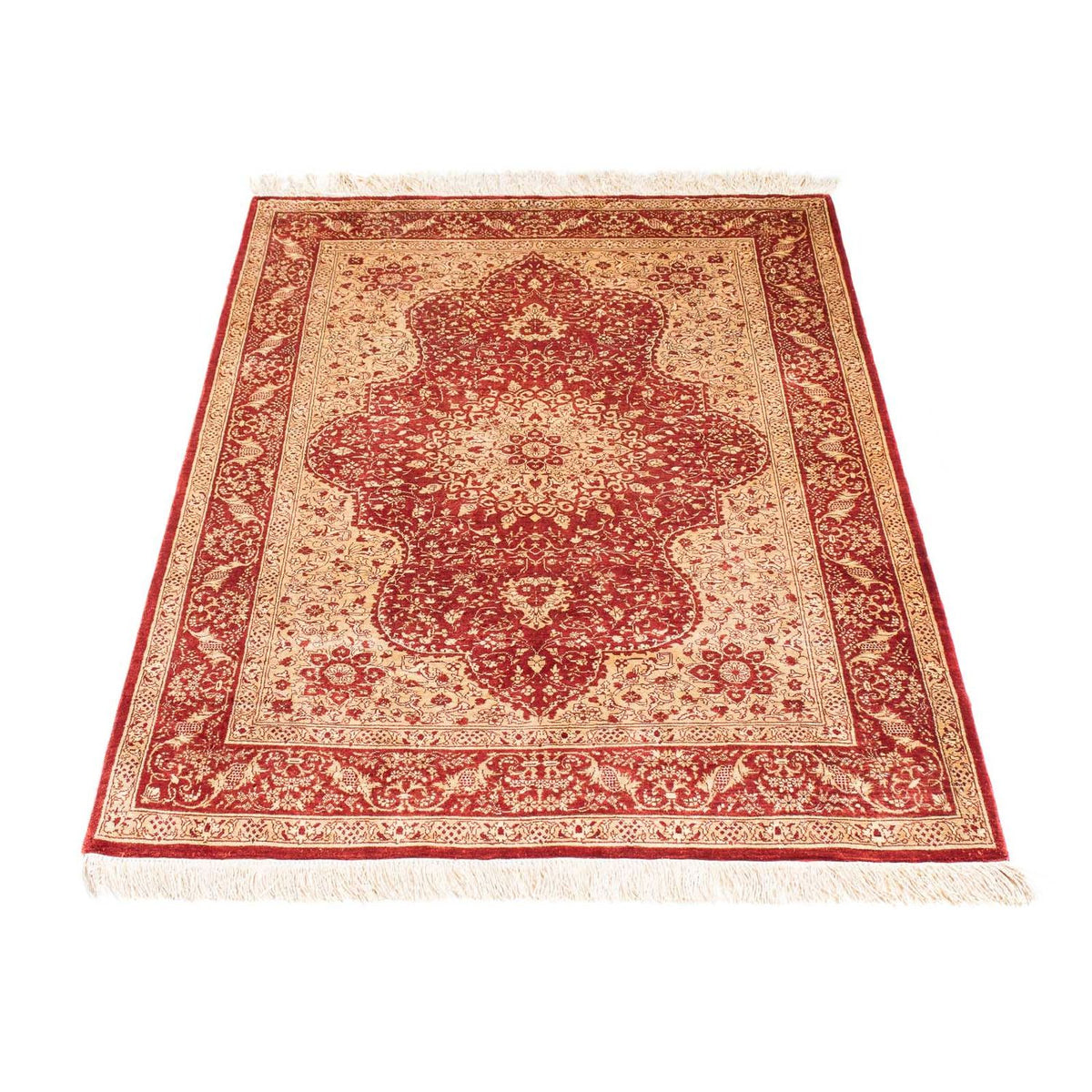 Orientalsk tæppe - Hereke - 122 x 69 cm - mørkerød