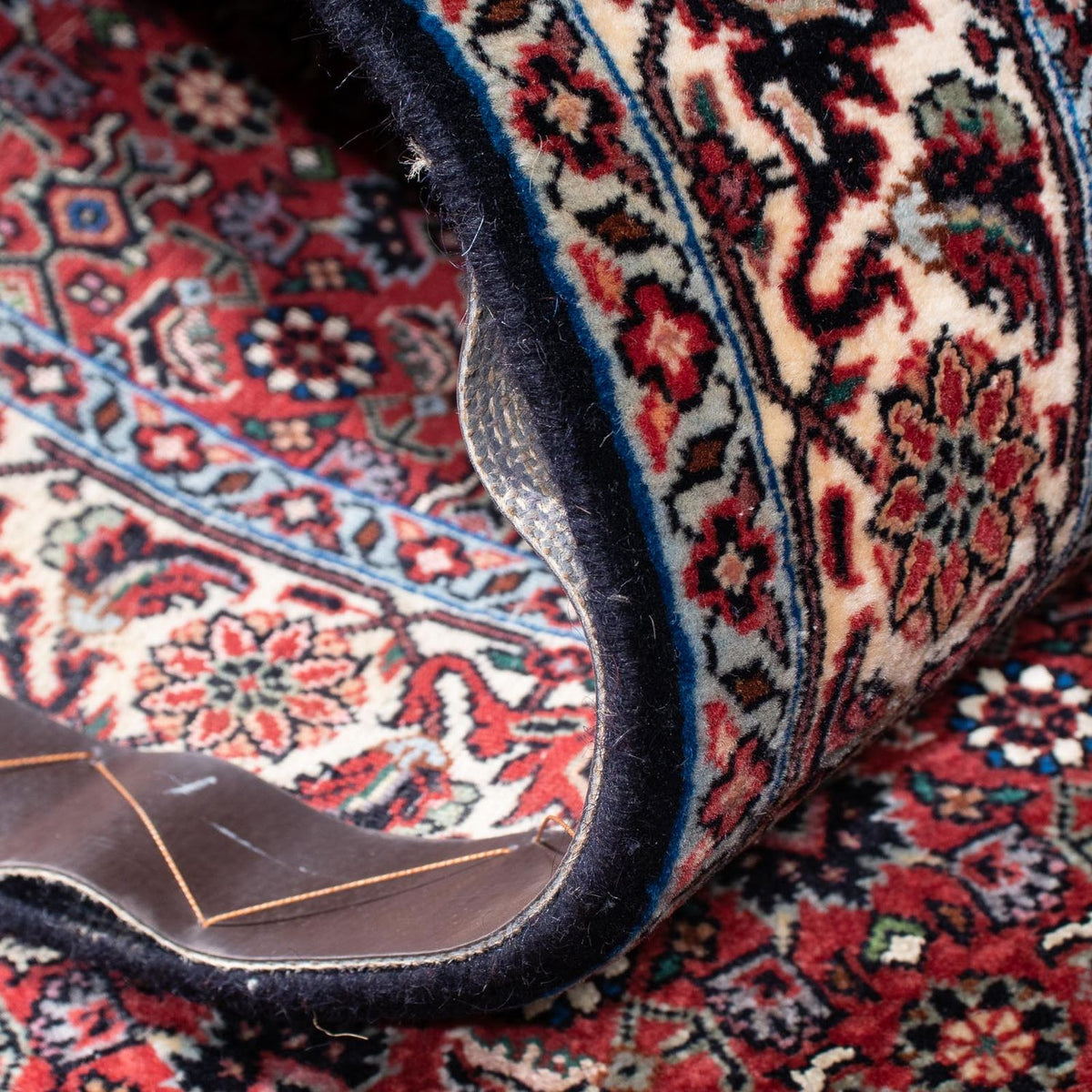 Løber Persisk tæppe - Bijar - 295 x 84 cm - mørkerød