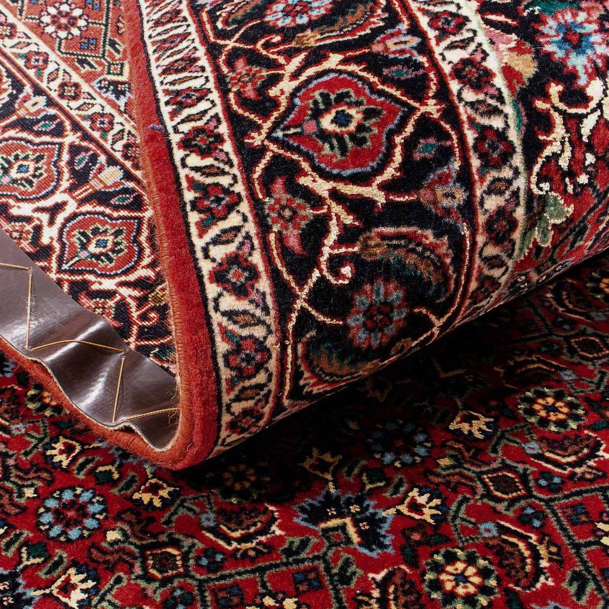 Persisk tæppe - Bijar - 165 x 110 cm - mørkerød