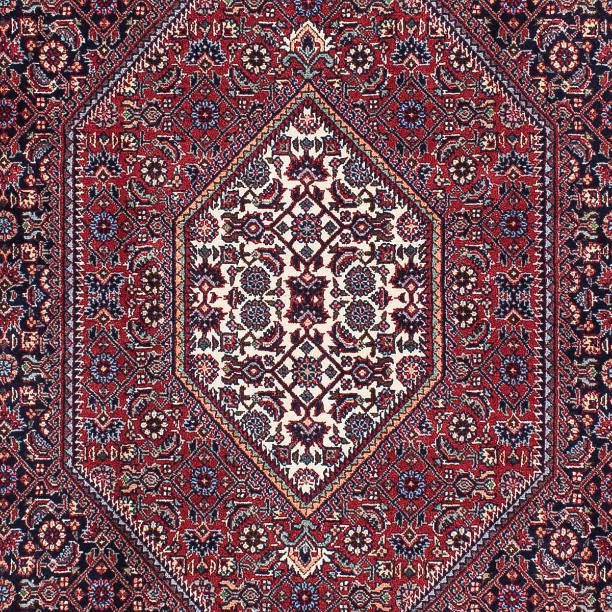 Løber Persisk tæppe - Bijar - 202 x 99 cm - mørkeblå