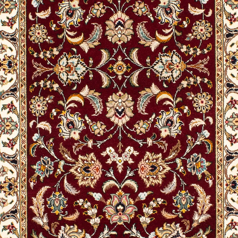 Løber Persisk tæppe - Tabriz - Royal - 315 x 88 cm - mørkerød