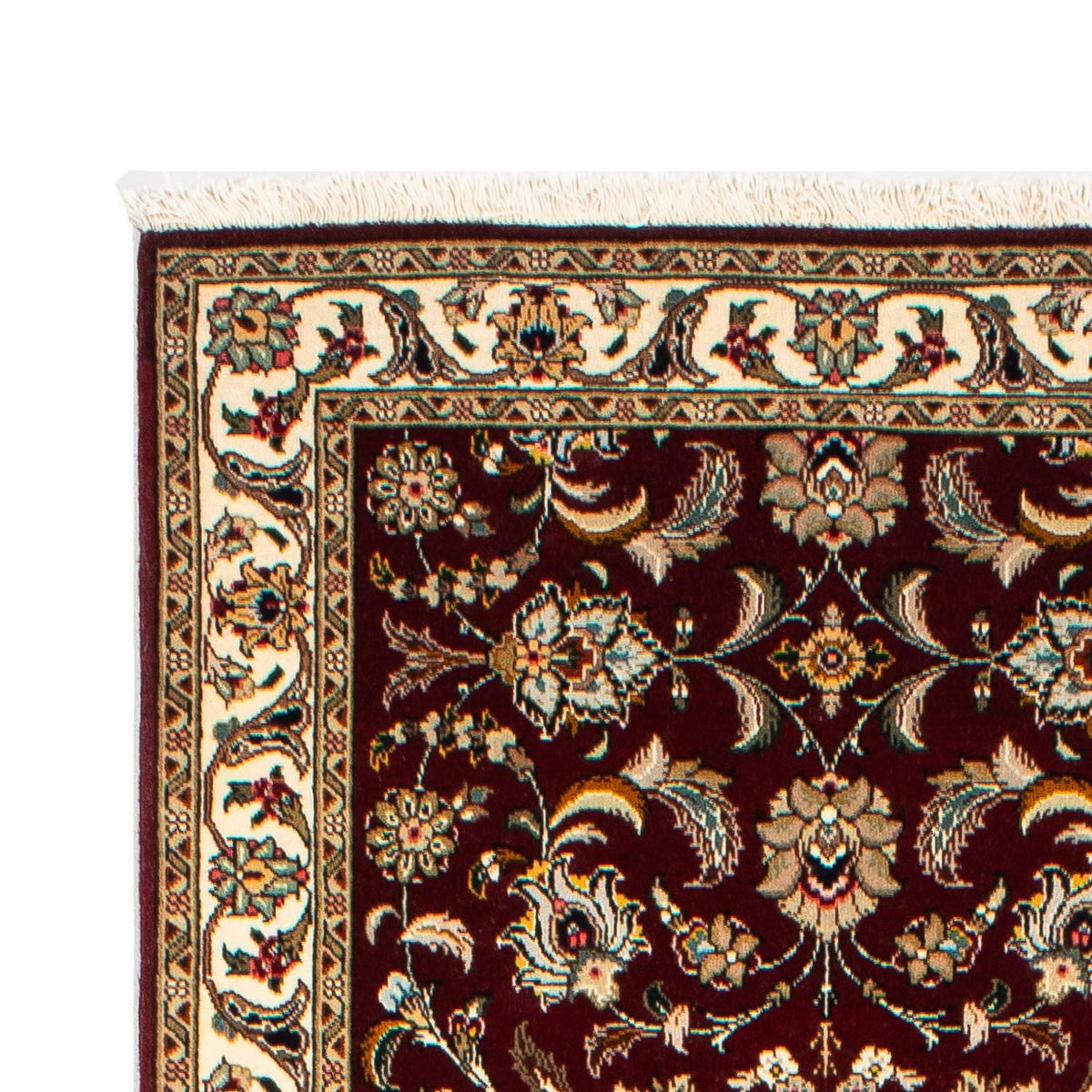 Løber Persisk tæppe - Tabriz - Royal - 315 x 88 cm - mørkerød