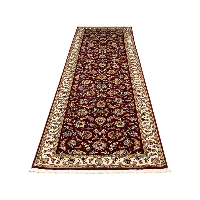 Løber Persisk tæppe - Tabriz - Royal - 315 x 88 cm - mørkerød