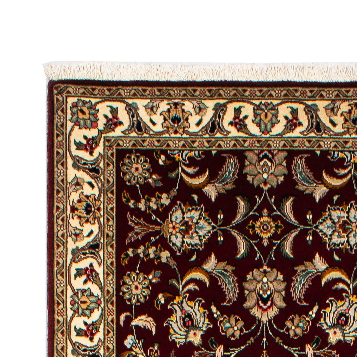 Løber Persisk tæppe - Tabriz - Royal - 317 x 88 cm - mørkerød