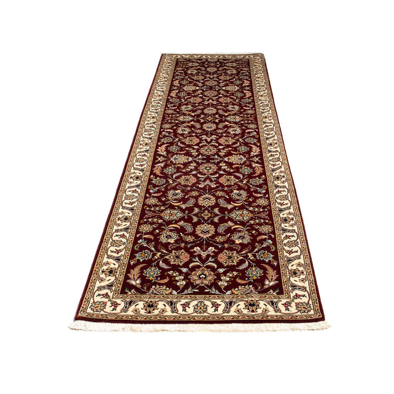 Løber Persisk tæppe - Tabriz - Royal - 317 x 88 cm - mørkerød