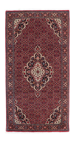 Løber Persisk tæppe - Bijar - 202 x 104 cm - mørkerød