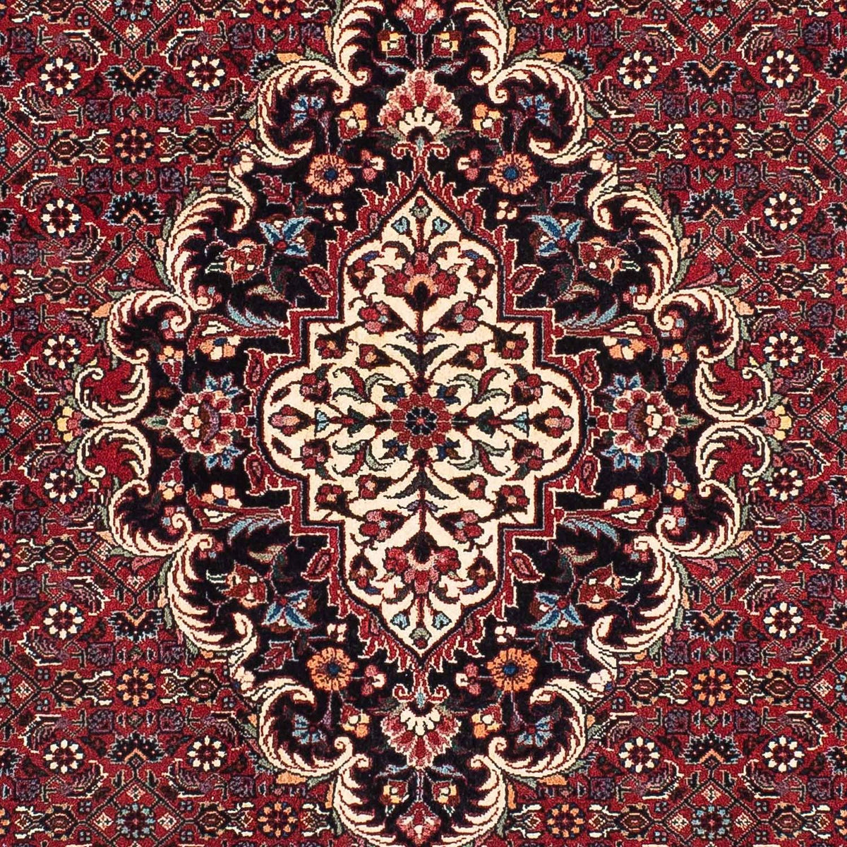 Løber Persisk tæppe - Bijar - 202 x 104 cm - mørkerød