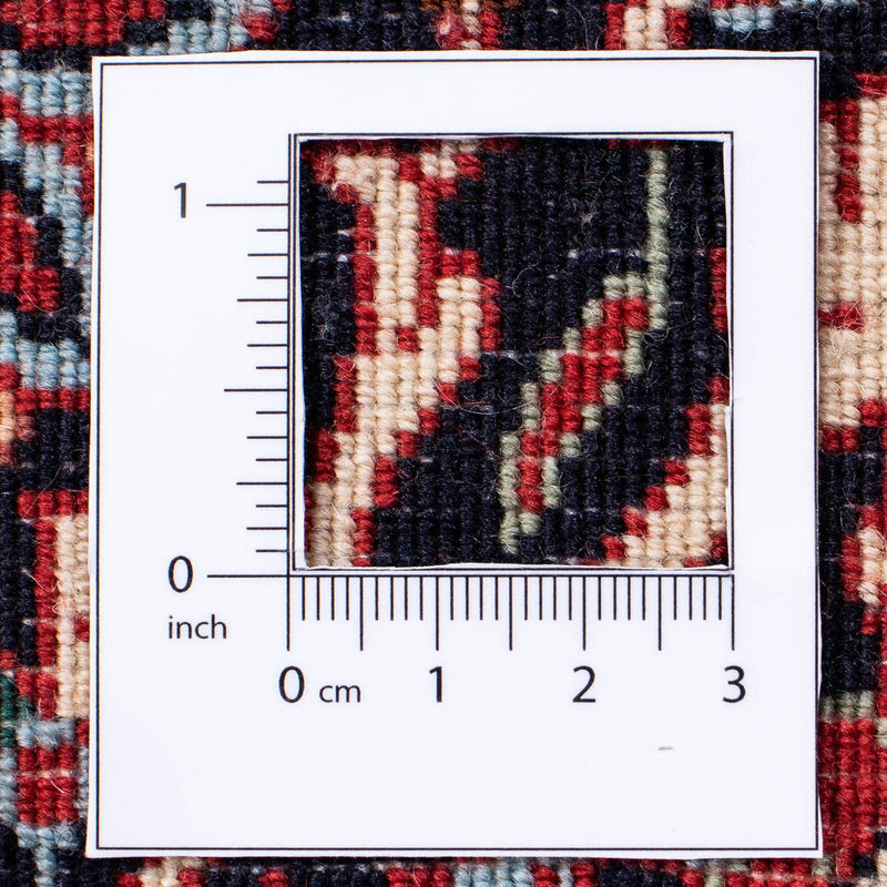 Persisk tæppe - Bijar - 314 x 253 cm - mørkerød