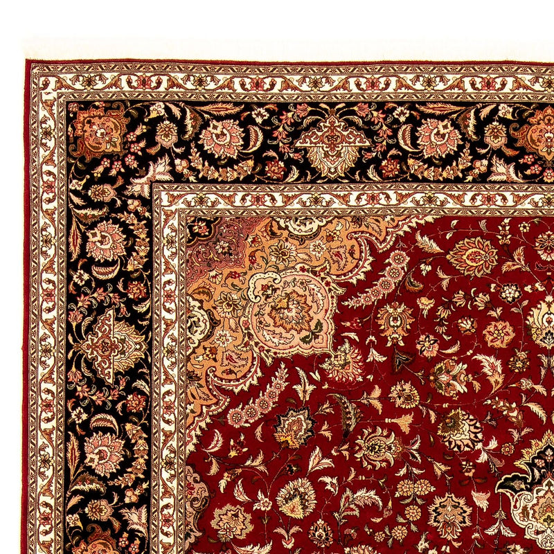 Persisk tæppe - Tabriz - Royal - 342 x 251 cm - mørkerød