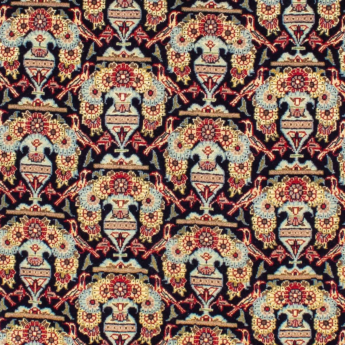 Persisk tæppe - Keshan - 223 x 145 cm - mørkeblå