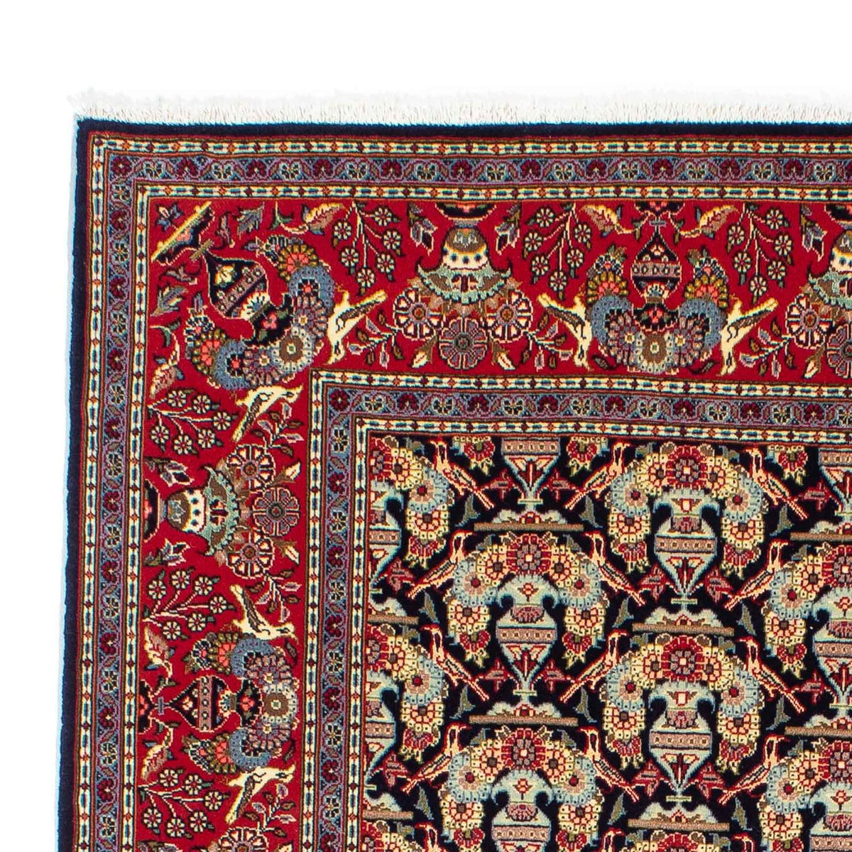 Persisk tæppe - Keshan - 223 x 145 cm - mørkeblå