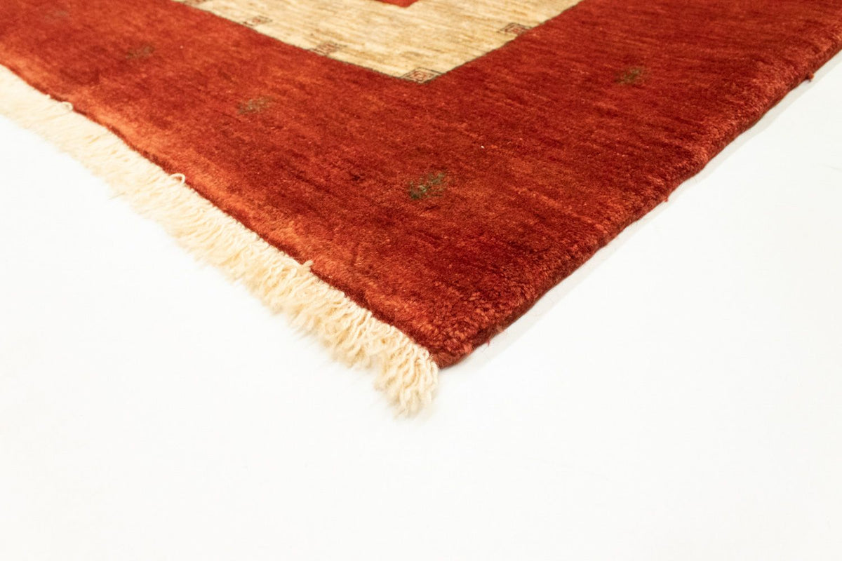 Gabbeh Tæppe - Loribaft Persisk - 215 x 180 cm - rød