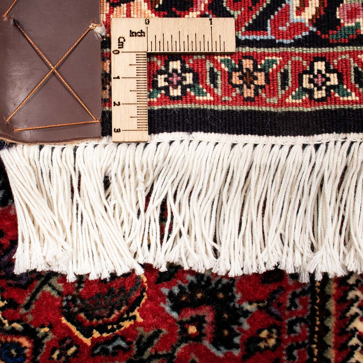 Persisk tæppe - Bijar - 250 x 200 cm - mørkerød