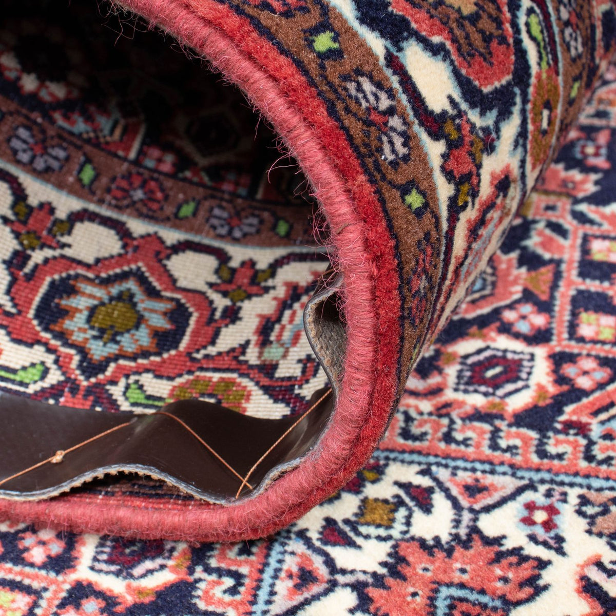 Løber Persisk tæppe - Bijar - 258 x 83 cm - lysrød