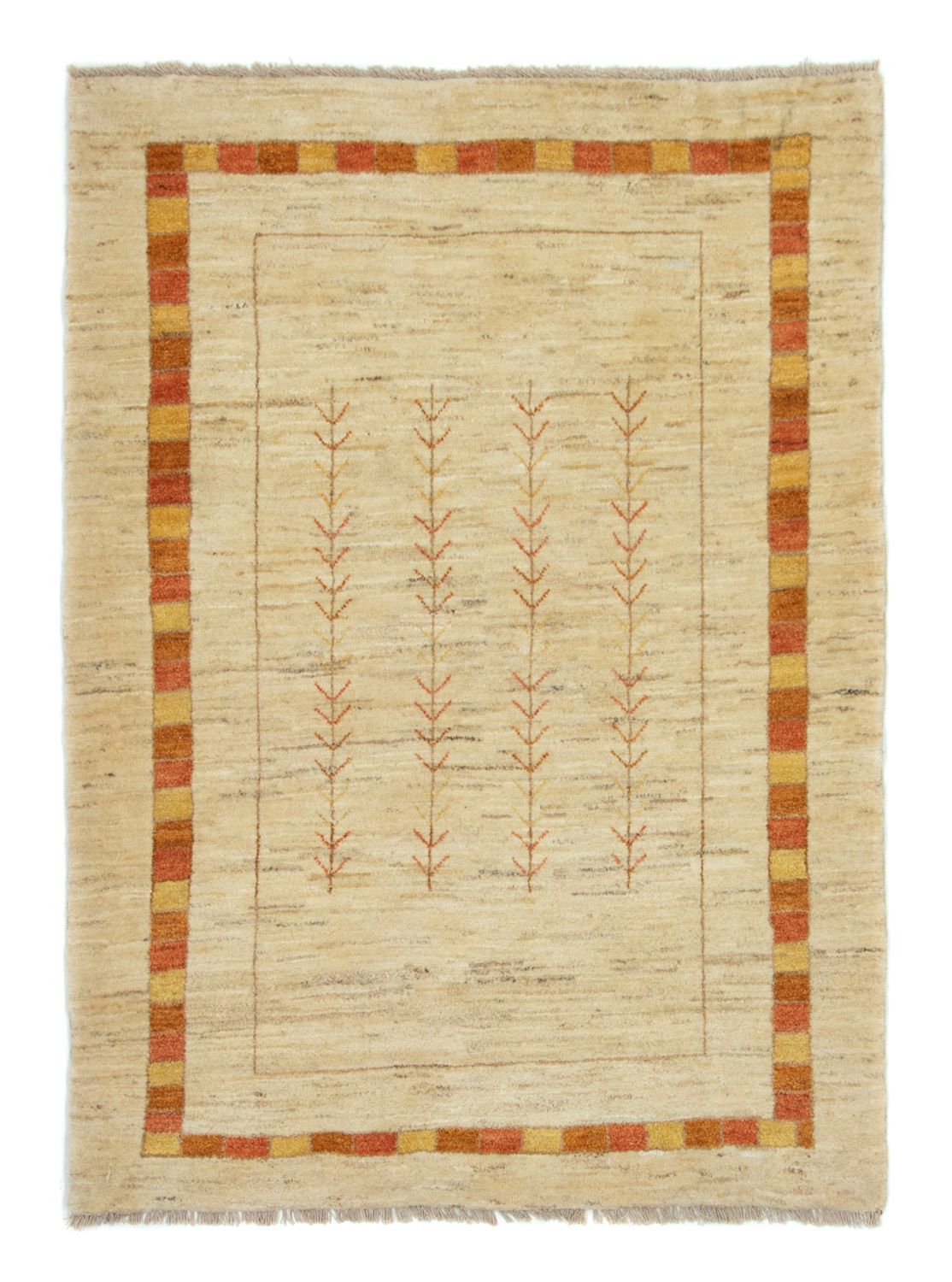 Gabbeh Tæppe - Loribaft Persisk - 178 x 128 cm - beige