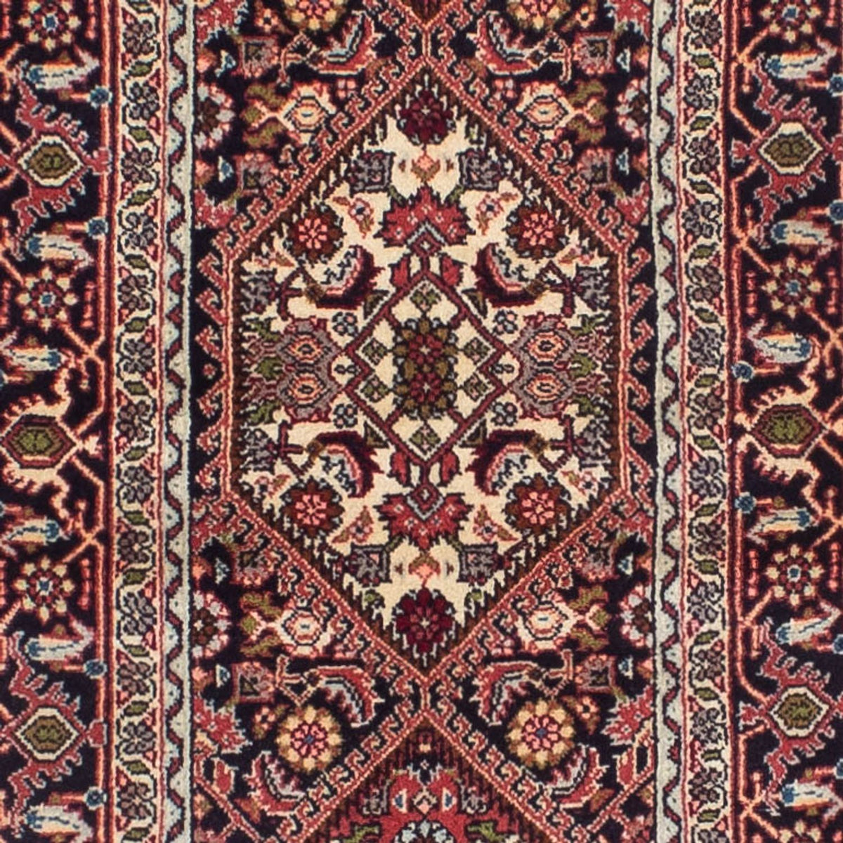 Løber Persisk tæppe - Bijar - 257 x 82 cm - lysrød
