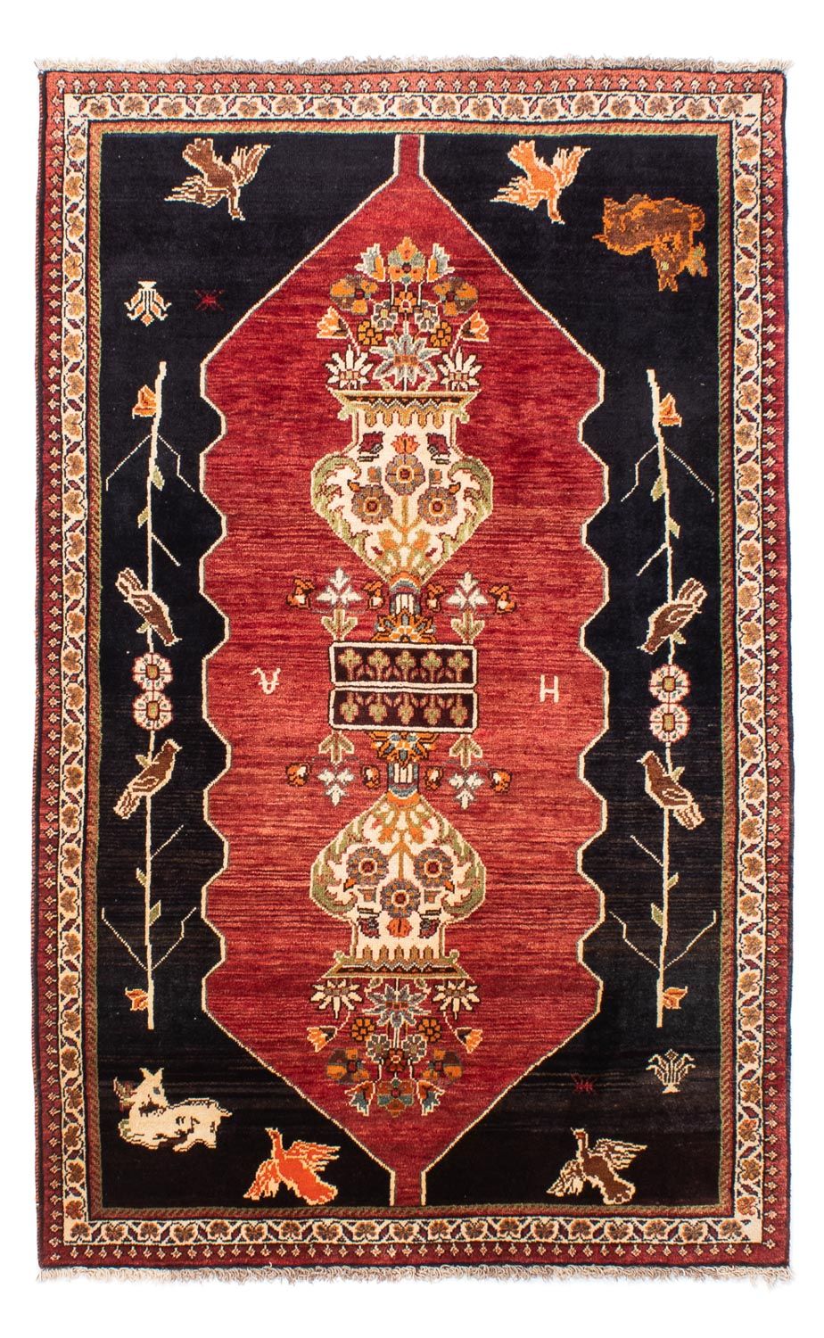 Persisk tæppe - Nomadisk - 202 x 127 cm - mørkeblå