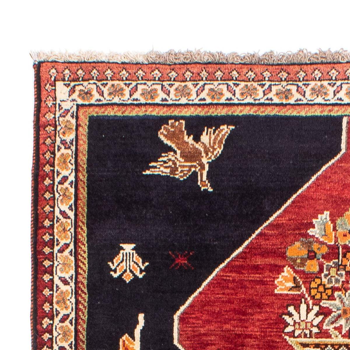 Persisk tæppe - Nomadisk - 202 x 127 cm - mørkeblå