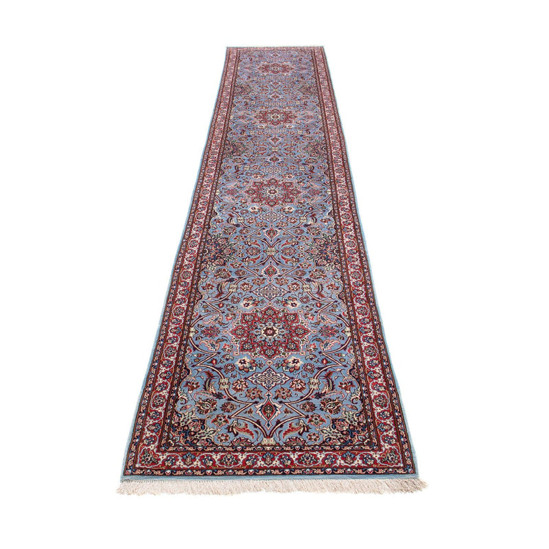 Løber Persisk tæppe - Isfahan - Premium - 438 x 80 cm - lilla