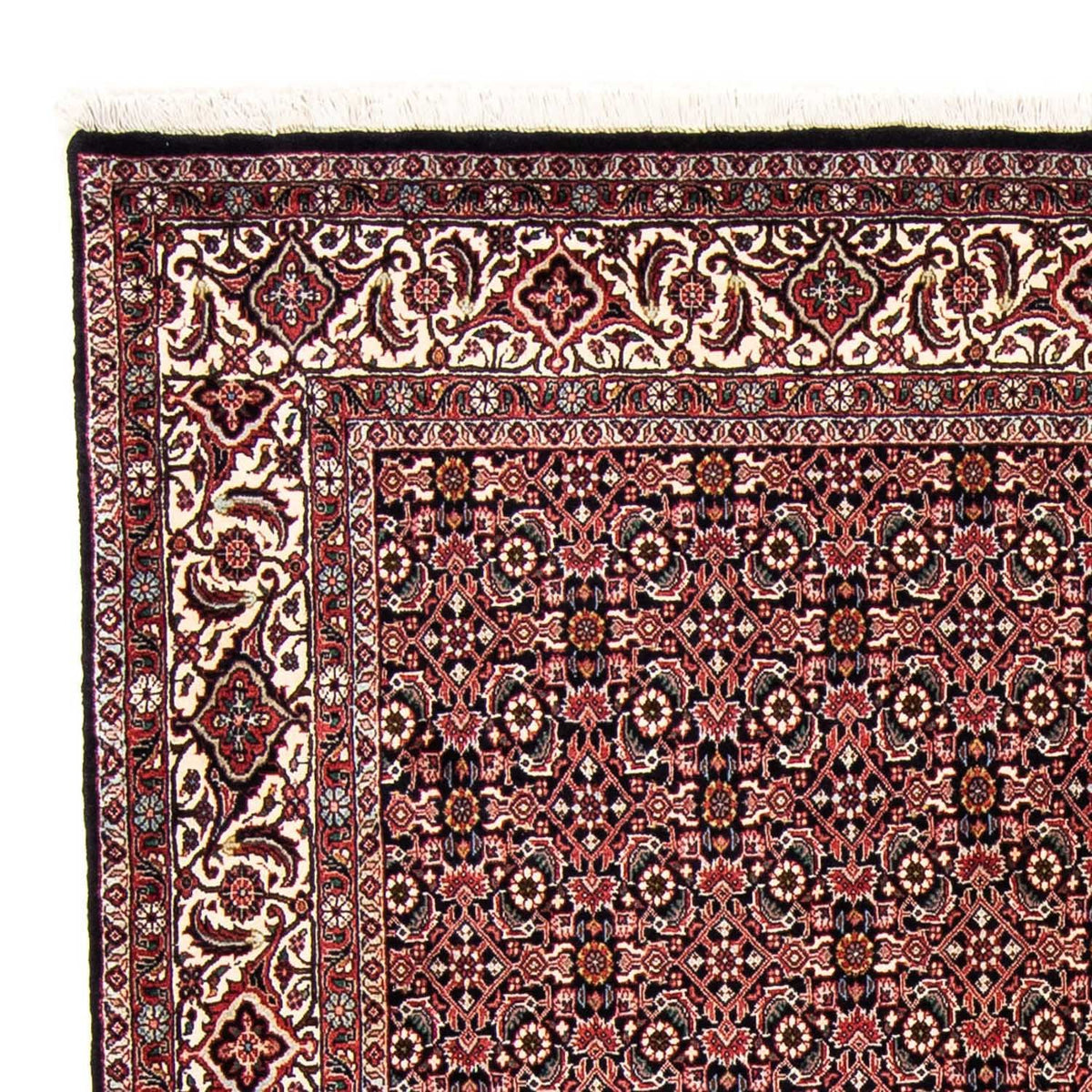 Persisk tæppe - Bijar - 247 x 168 cm - mørkeblå