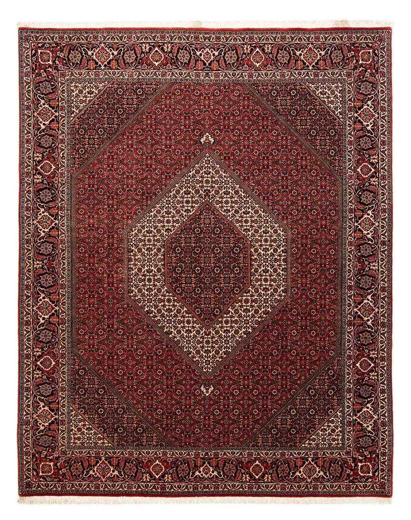 Persisk tæppe - Bijar - 253 x 202 cm - mørkerød
