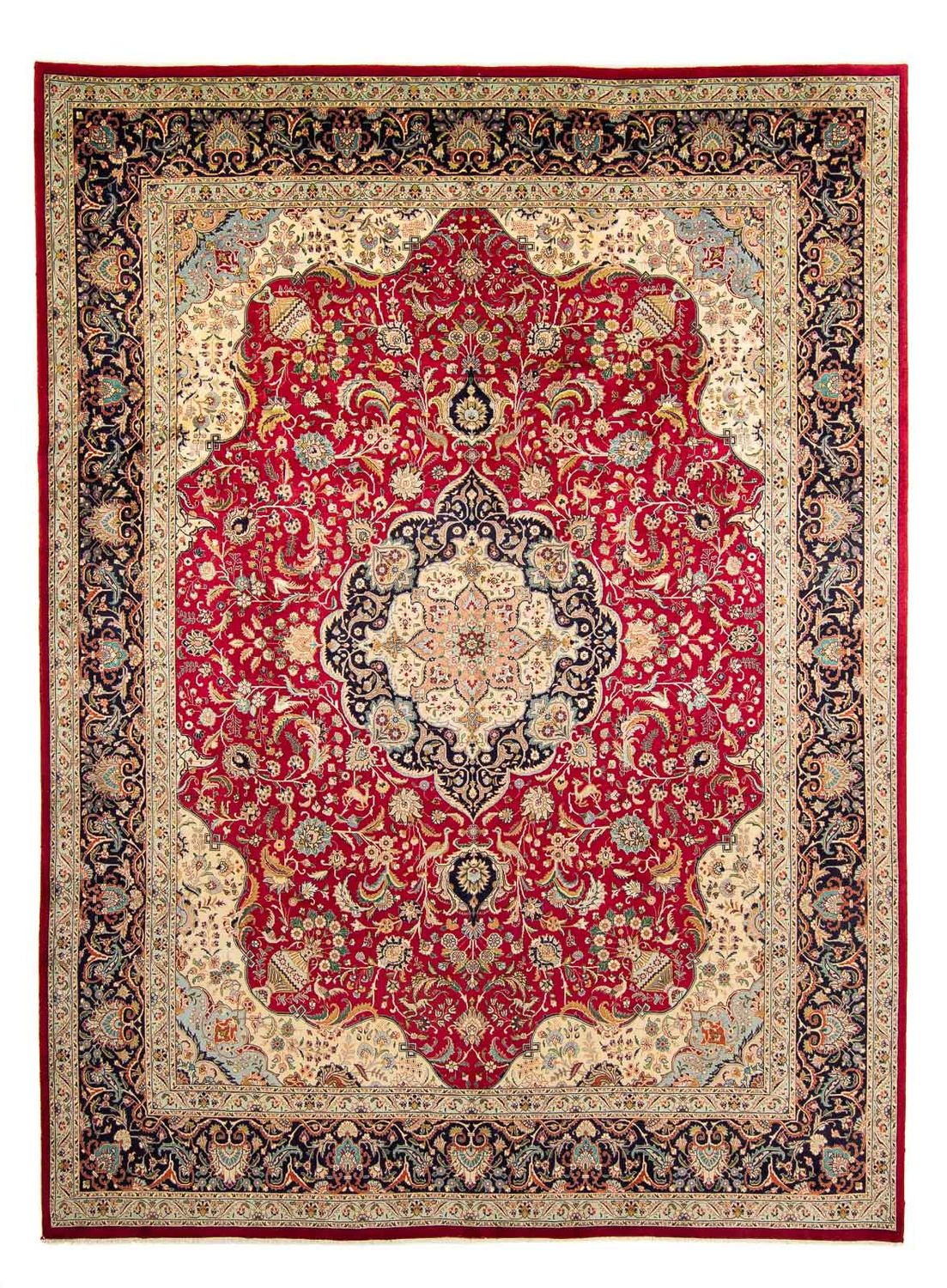 Persisk tæppe - Tabriz - 395 x 305 cm - rød