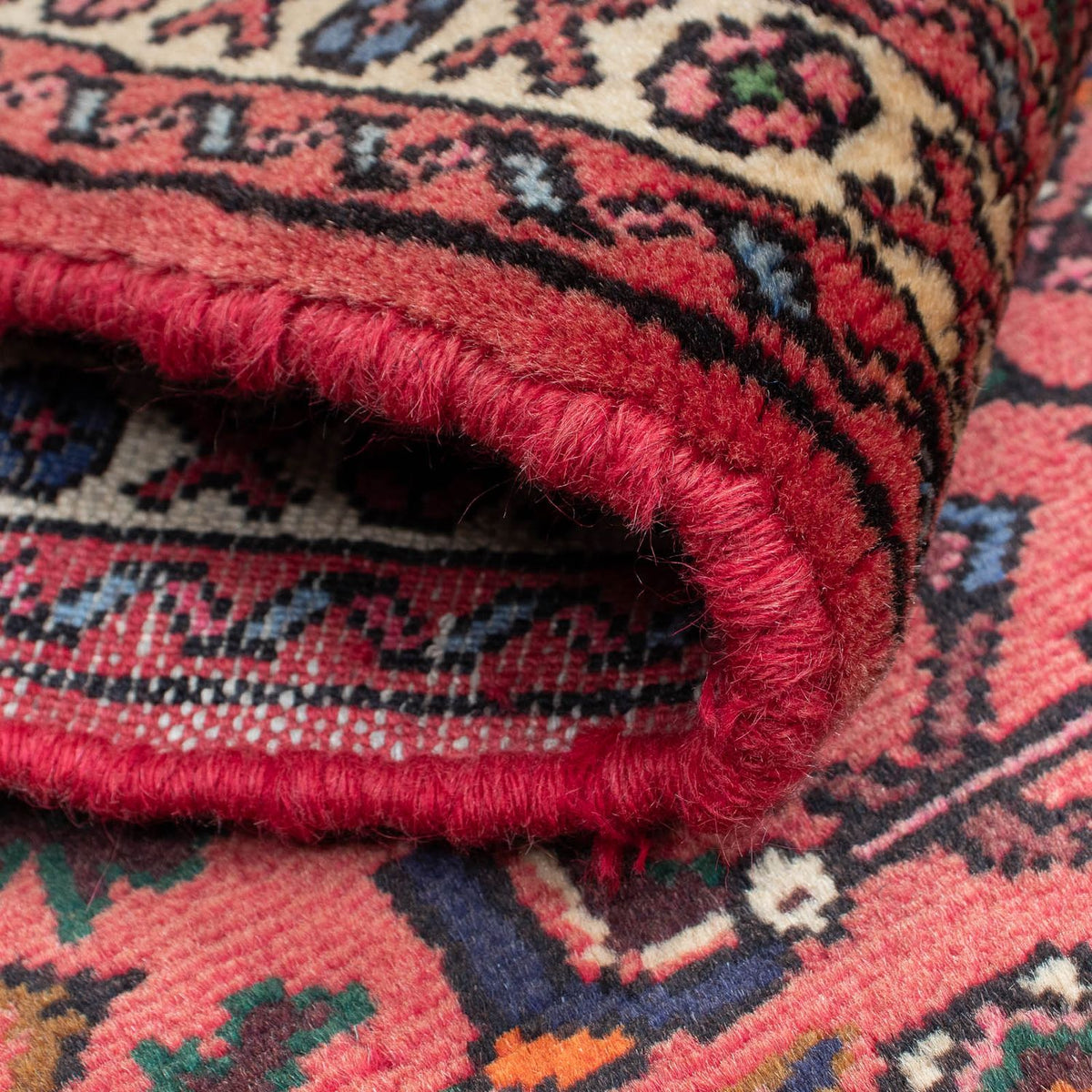 Løber Persisk tæppe - Nomadisk - 196 x 80 cm - mørkerød