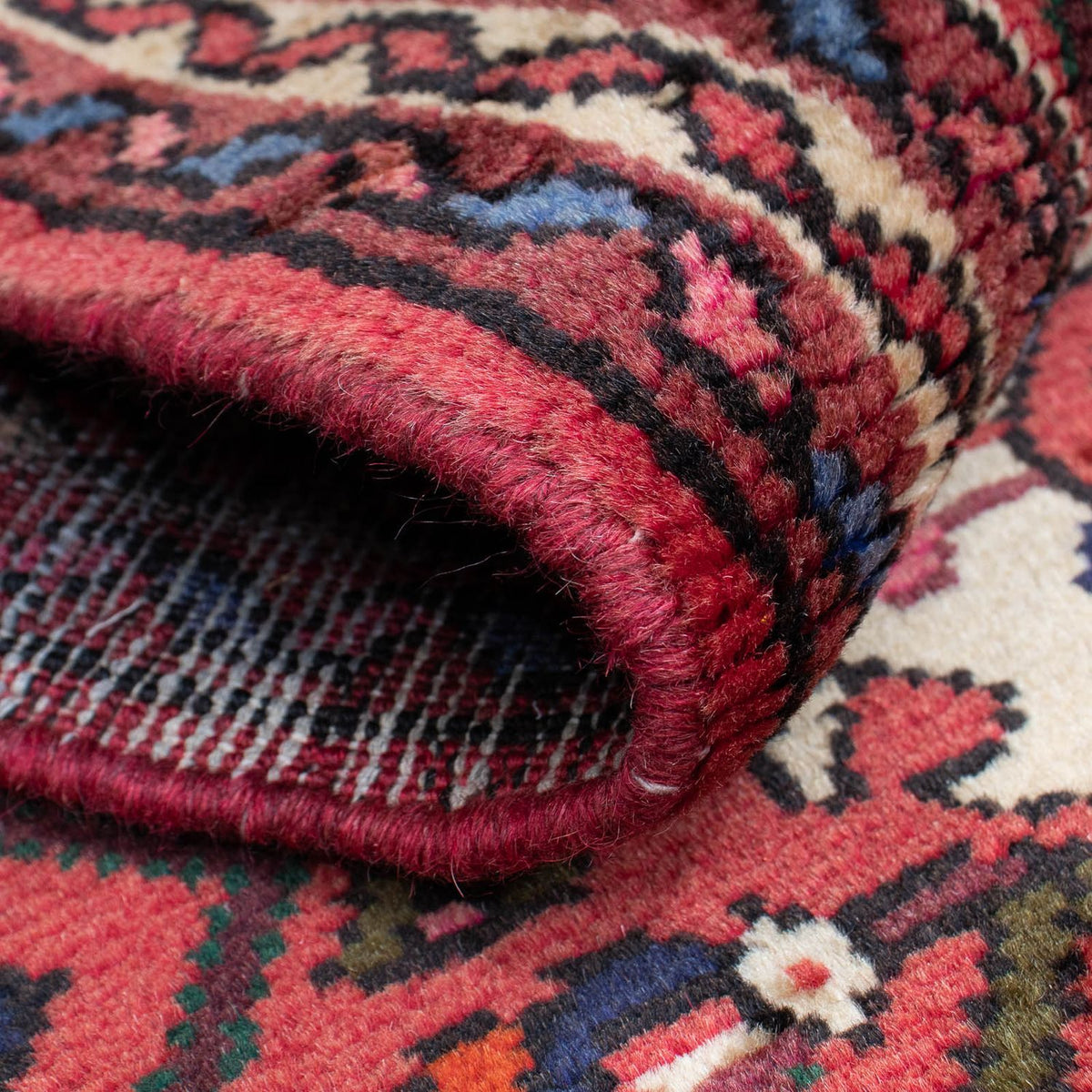 Løber Persisk tæppe - Nomadisk - 200 x 70 cm - mørkerød